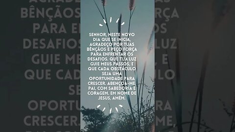 Oração 🙏 para um dia bom 🌫 Vamos Orar?