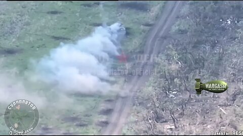 Ukrainian BTR-70 hit with kamikaze drone, finished by minefield