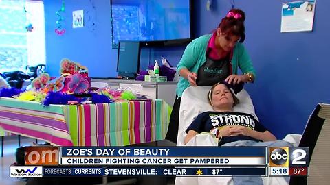 Zaching Against Cancer brings Zoe's Day of Beauty to Johns Hopkins Children's Center