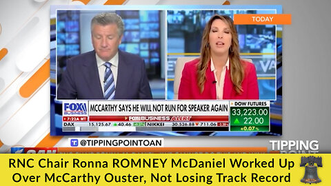 RNC Chair Ronna ROMNEY McDaniel Worked Up Over McCarthy Ouster, Not Losing Track Record