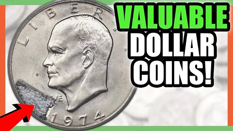 7 RARE DOLLAR COINS WORTH MONEY - EISENHOWER DOLLAR, MORGAN DOLLAR, SUSAN B ANTHONY DOLLAR!!