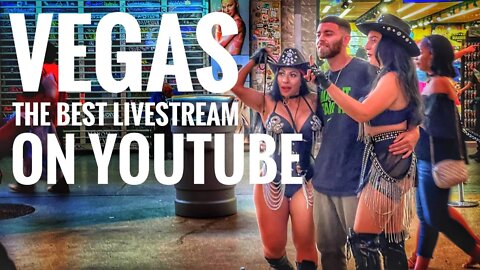 Vegas LIVESTREAM - Debauchery Downtown Let’s Tour Fremont Street!! 😮😯 1080p 60fps Stream