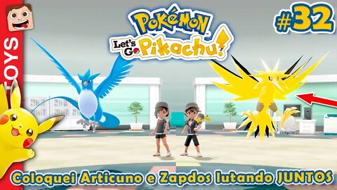 Pokémon: Let's Go #32 ⚡️ Procurando o PRÓXIMO GINÁSIO, coloquei o Articuno e Zapdos lutando JUNTOS!