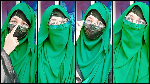 Hijab/Niqab tutorial with glasses🤓 || Mustarin Sultana 💚