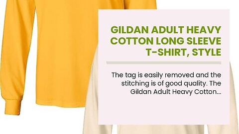 Gildan Adult Heavy Cotton Long Sleeve T-Shirt, Style G5400, 2-Pack