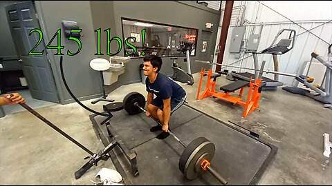 deadlifting at the gym