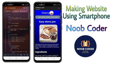 How to make a free website using smartphone| Making Website using smartphone. #Noob Coder #HTML #CSS