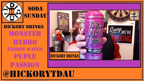 Monster Hydro Energy Water Purple Passion Hickory Drinks Soda Sunday