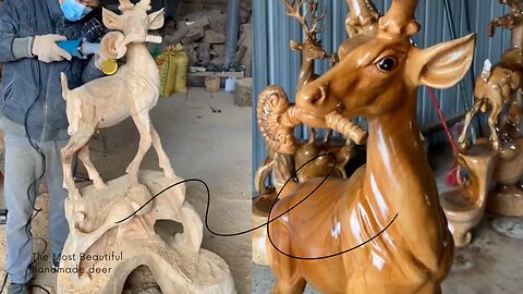 The most beautiful 🪵 deer "Craftsman" "Traditional Culture" "Handicrafts"