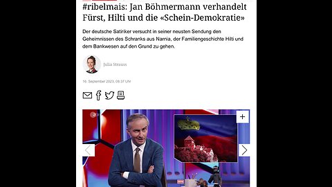 #ribelmais: Jan Böhmermann verhandelt Fürst, Hilti und die «Schein-Demokratie»