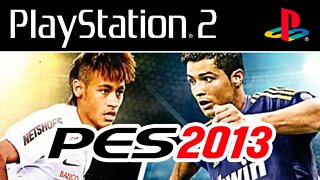 PES 2013 (PS2) - Gameplay do jogo Pro Evolution Soccer 2013 de PlayStation 2 e PSP! Neymar! (PT-BR)