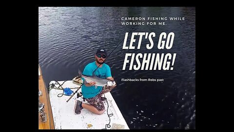 Cameron catching a small Tarpon while working for me back in Florida #fishing #tarpon