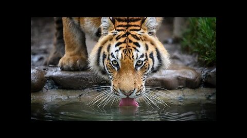 Thirsty tiger 🐯 🐅 Oddly Satisfying Video #Shorts