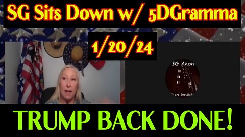 SG Anon & 5DGramma Jan 20, 2024 - TRUMP BACK DONE!