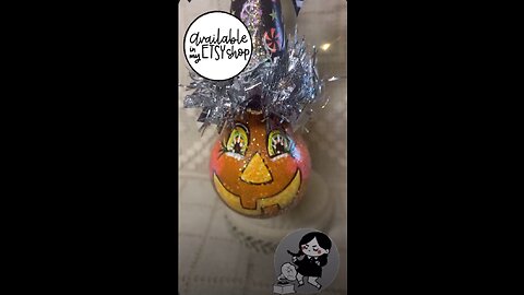 Cute Pumpkin Light Bulb Ornament