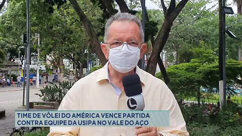 Time de vôlei do América vence partida contra equipe da Usipa no Vale do Aço