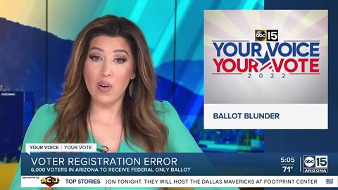 Registration error affects up to 6,000 Arizona voters