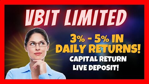 VBIT Limited Review 📊 3% and 5% In Daily Returns 🎯 NEW Platform ✅ Capital Return 🏆