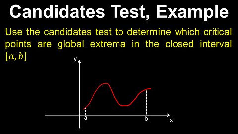 Candidates Test, Global Extrema, Example - Calculus