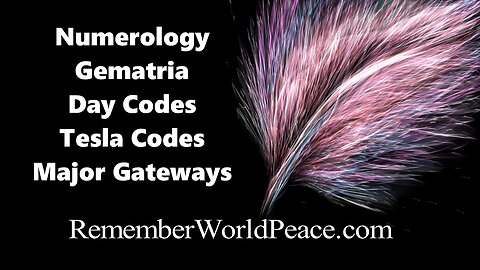 ADVANCED DROP! Numerology, Gematria, Day Codes next 3 Days!