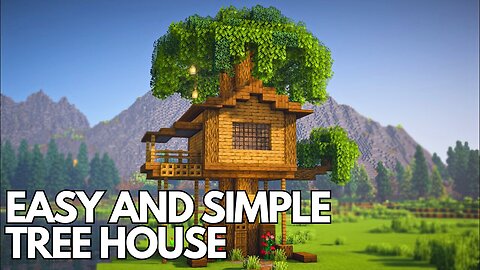 Minecraft: Easy and Simple Tree House Build Tutorial