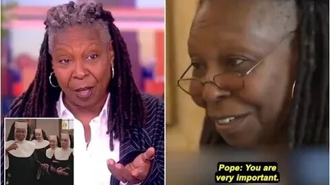 The View's Whoopi Goldberg tears up after Pope Francis hails her as 'very important' during Vatican