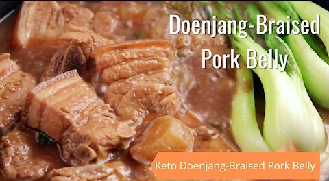 Keto Doenjang Braised Pork Belly #Recipes #Keto