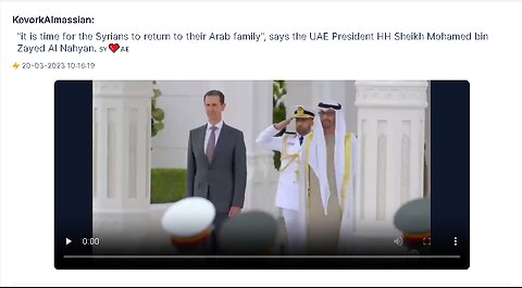 It is TIME for SYRIANS to return to their ARAB Family, says the UAE President HH SHEIKH MOHAMED BIN