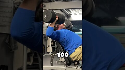 100 lb shoulder press for every comment