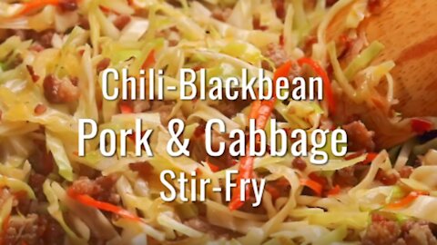 Keto Diet Recipes Chili blackbean pork cabbage stir fry