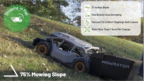 Mowrator S1: Smart Remote Control Slope Vacuum Mower