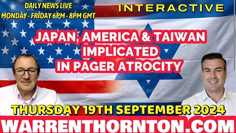 JAPAN, AMERICA AND TAIWAN IMPLICATED IN PAGER ATROCITY WITH PAUL BROOKER & WARREN THORNTON