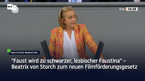 "Faust wird zu schwarzer, lesbischer Faustina" – Beatrix von Storch zum neuen Filmförderungsgesetz