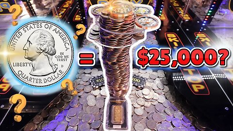 Can 🪙.25 Make Me $25,000 CASH?? High Risk Coin Pusher.. Review the New E-Win Racing Champion Chair