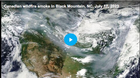 Canadian wildfire smoke in Black Mountain, North Carolina