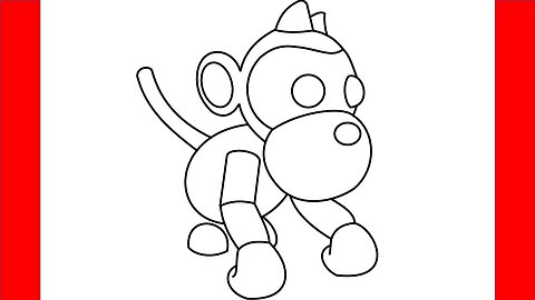 How To Draw Monkey From Adopt Me - Step By Step Drawing