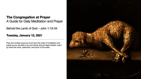 Behold the Lamb of God – The Congregation at Prayer for January 12, 2021