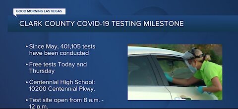 Clark County COVID-19 testing milestone