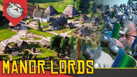 VILAS MEDIEVAIS e Exércitos de CAMPONESES! - Manor Lords Demo [Conhecendo o Jogo Gameplay PT-BR]