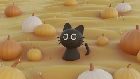 Cat Lost in Pumpkin Patch #shorts #cats #halloween