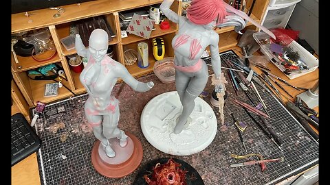 VinceVellCUSTOMS Live Stream -Harley, Psylocke and Jean Grey Base final work.