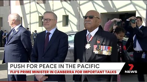 Fiji PM Sitiveni Rabuka receives ceremonial welcome in Canberra |