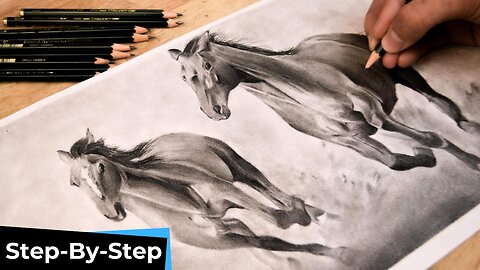 HYPERREALISTIC HORSE DRAWING| TIMELAPSE