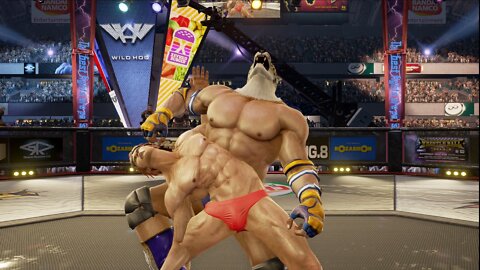 Tekken 7 - Gyaku Ryona - King dominate Hworang in Speedo