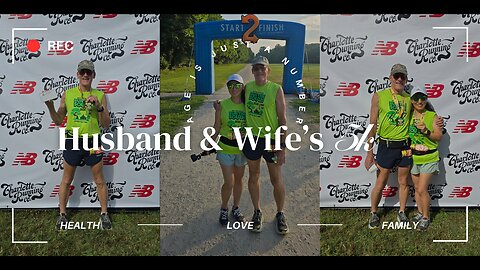 A middle-aged couple 5k run / Wedding Anniversary 5k run