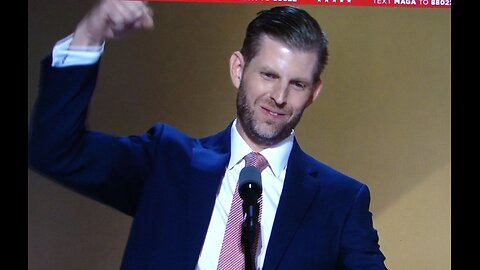 Eric Trump speaking at the RNC 2024 Donald Trump RNC