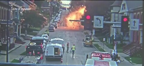 Scary scene as Iowa house explodes unexpectedly