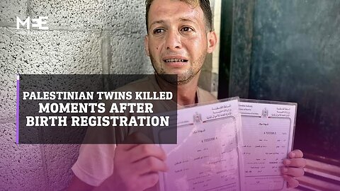 This Palestinian father went to register his twins' births. Minutes later, they were killed