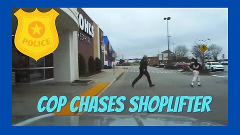 Cop Chases Shoplifter #funny