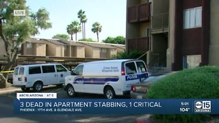 3 dead in apartment stabbing, 1 in critical condition